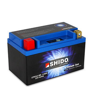 Shido LTX12-BS Lithium - 12V ATV/MC/Snøscooter Batteri 12V, 3.5Ah, 48Wh, 150x87x130
